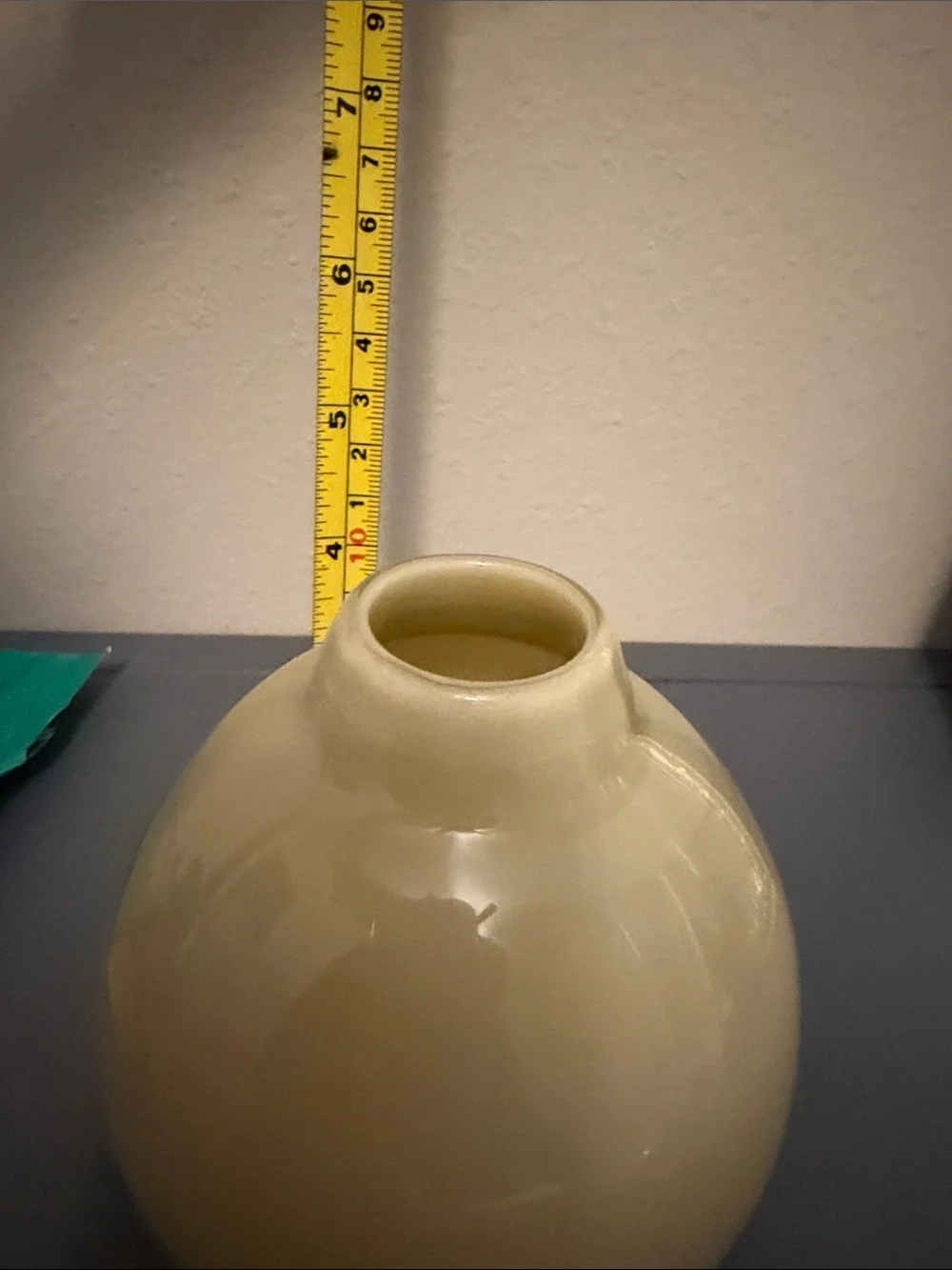 West Elm Cream Glossy Round Bud Vase